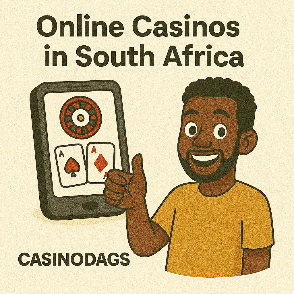 Cartoon African character playing live roulette on CasinoDags