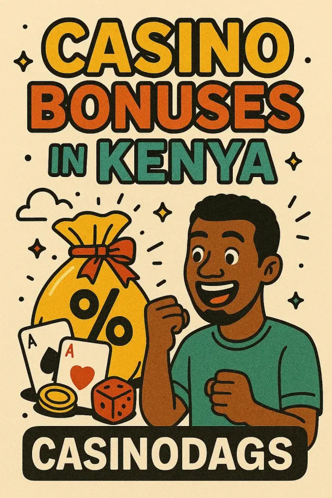 Happy Kenyan player celebrating casino bonus win