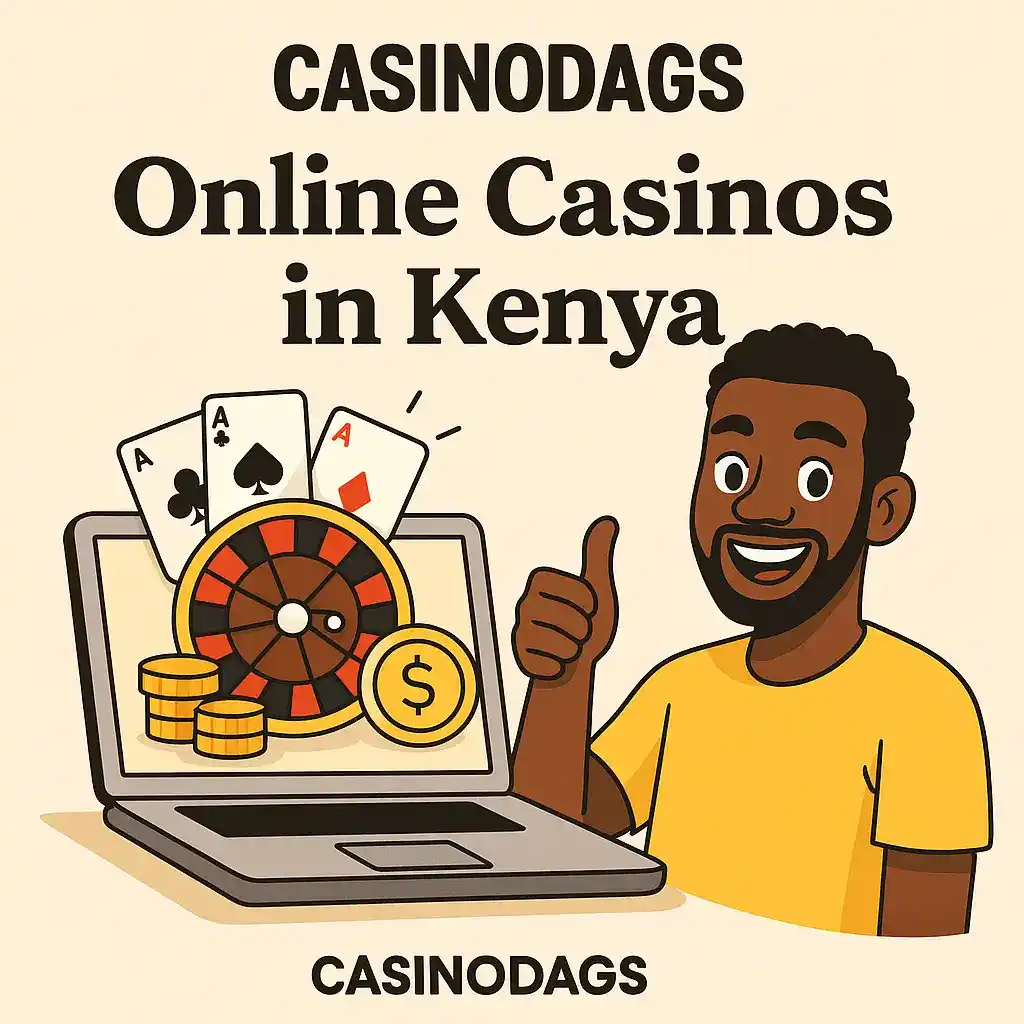 Smiling Kenyan man playing at online casino on his phone