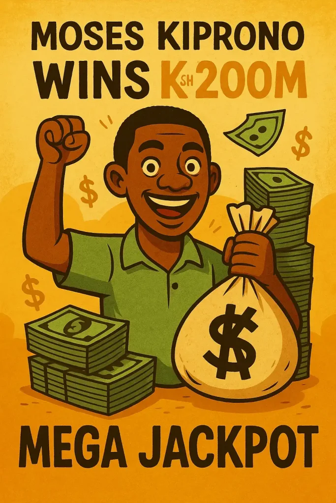 Kenya jackpot winner Moses Kiprono
